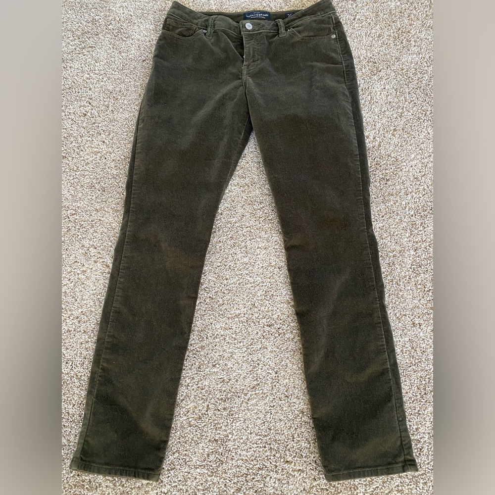 Lucky Brand Lolita Skinny Jeans. Velvet. Olive Green. Size 29 (8).
